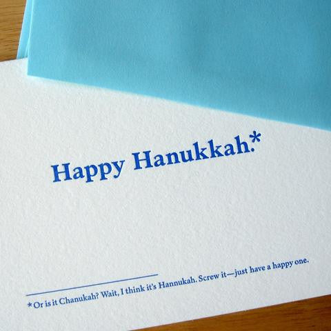 "Or Is It Chanukah? Wait, I Think It's Hannukah" Stationary Set from Old Tom Foolery - Jewish Gifts, Collectibles and Judaica | Reboot Shop