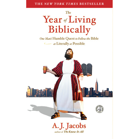 The Year of Living Biblically: One Man's Humble Quest to Follow the Bible as Literally as Possible by A.J. Jacobs - Jewish Gifts, Collectibles and Judaica | Reboot Shop